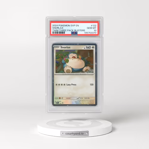 2024 Pokémon Svp EN-SV Black Star Promo #122 Snorlax - Twilight Masquerade Three Pack Blisters (PSA 10 GEM MINT)