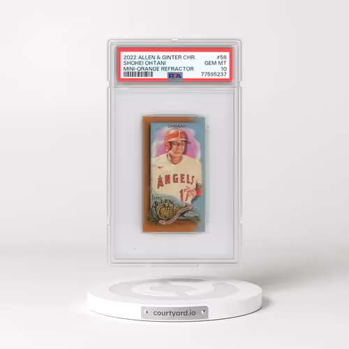 2022 Topps Allen & Ginter Chrome #58 Shohei Ohtani - Mini-Orange Refractor (PSA 10 GEM MINT)