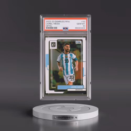 2022 Panini Donruss FIFA #10 Lionel Messi - Optic (PSA 10 GEM MINT)