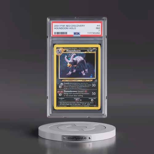 2001 Pokémon Neo Discovery #4 Houndoom - Holo (PSA 7 NM)