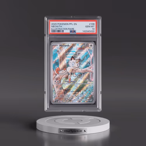 2025 Pokémon Pfl EN-Phantasmal Flames #106 Meowth - Illustration Rare (PSA 10 GEM MINT)