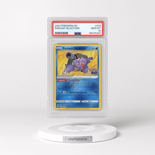 2022 Pokémon Go #018 Radiant Blastoise - Holo (PSA 10 GEM MINT)