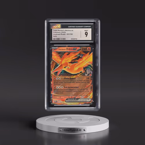 2025 Pokémon Dri EN-Destined Rivals #031 Team Rocket's Moltres EX - Holo (CGC 9 MINT)
