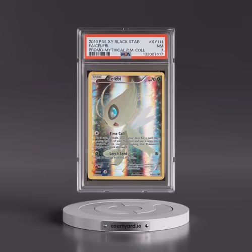 2016 Pokémon XY Black Star Promo #XY111 Celebi - Full Art Mythical Pokemon Collection (PSA 7 NM)