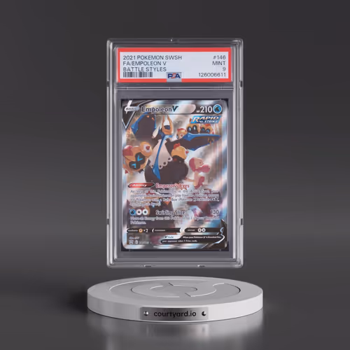 2021 Pokémon Sword & Shield Battle Styles #146 Empoleon V - Holo Full Art (PSA 9 MINT)