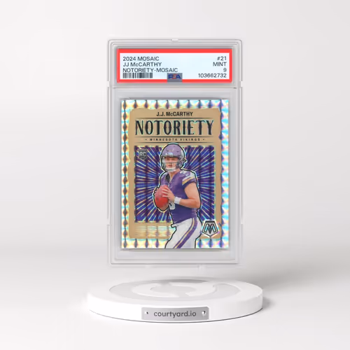 2024 Panini Mosaic Notoriety #21 JJ McCarthy - Mosaic (PSA 9 MINT)