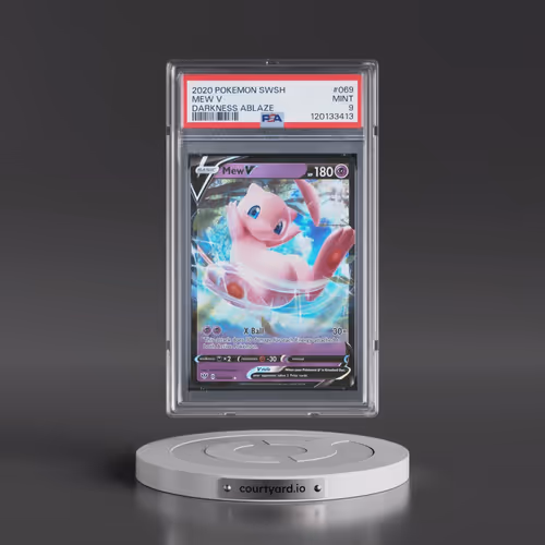 2020 Pokémon Sword & Shield Darkness Ablaze #069 Mew V - Holo (PSA 9 MINT)