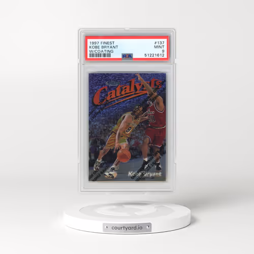 1997 Finest #137 Kobe Bryant - w/Coating (PSA 9 MINT)
