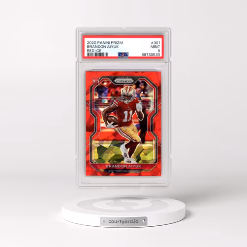2020 Panini Prizm #301 Brandon Aiyuk - Red Ice (PSA 9 MINT)