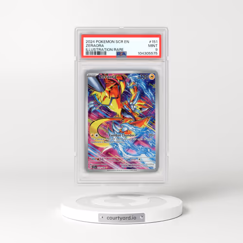 2024 Pokémon Scr EN-Stellar Crown #151 Zeraora - Illustration Rare (PSA 9 MINT)