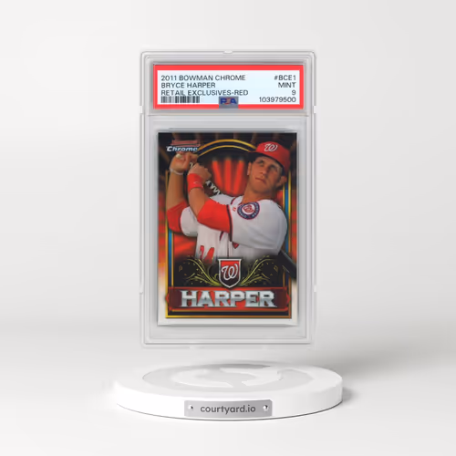 2011 Bowman Chrome Bryce Harper Retail Exclusives #BCE1 Bryce Harper - Red (PSA 9 MINT)