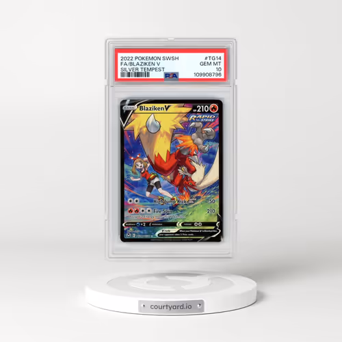2022 Pokémon Sword & Shield Silver Tempest #TG14 Blaziken V - Holo Full Art (PSA 10 GEM MINT)