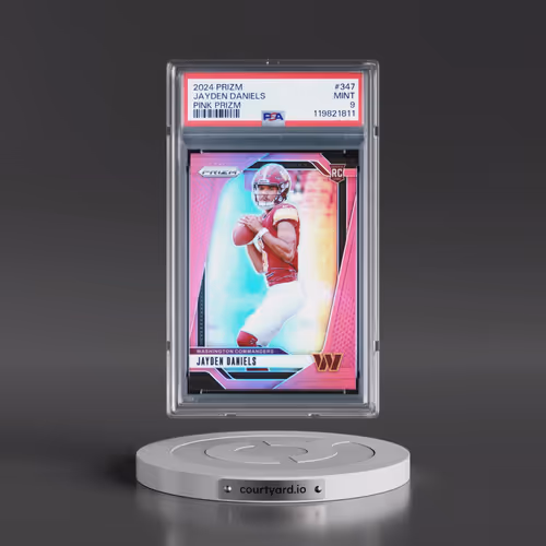 2024 Panini Prizm #347 Jayden Daniels - Pink Prizm (PSA 9 MINT)