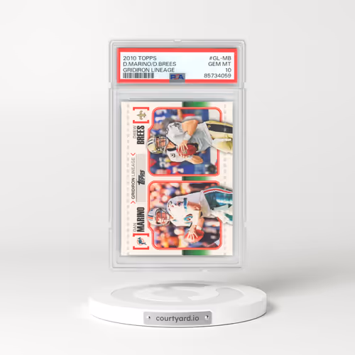 2010 Topps Gridiron Lineage #GL-MB Dan Marino/Drew Brees (PSA 10 GEM MINT)