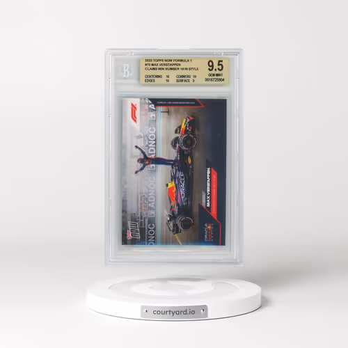 2023 Topps Now Formula 1 #70 Max Verstappen/ Claims win number 19 in style (BGS 9.5 GEM MINT)