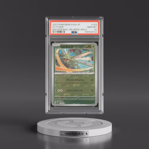2023 Pokémon Sv2a-Pokemon 151 #123 Scyther - Reverse Holo Master Ball (PSA 10 GEM MINT)