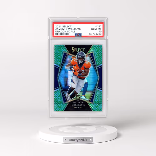2021 Panini Select #157 Javonte Williams - Dragon Scale (PSA 10 GEM MINT)