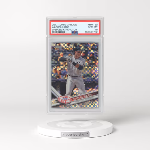 2017 Topps Chrome Update #HMT50 Aaron Judge - X-Fractor (PSA 10 GEM MINT)