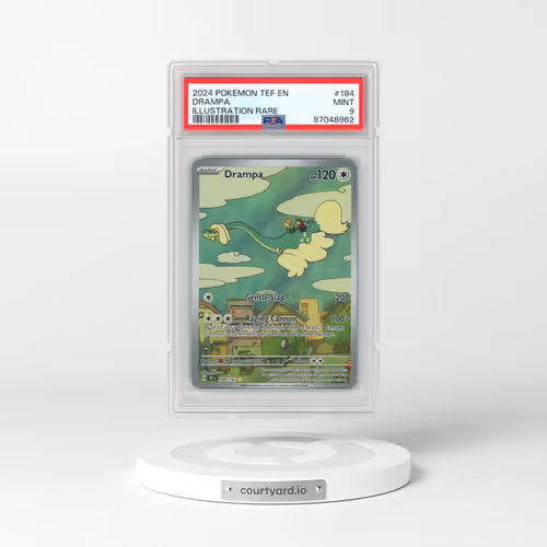 2024 Pokémon Tef EN-Temporal Forces #184 Drampa - Illustration Rare (PSA 9 MINT)