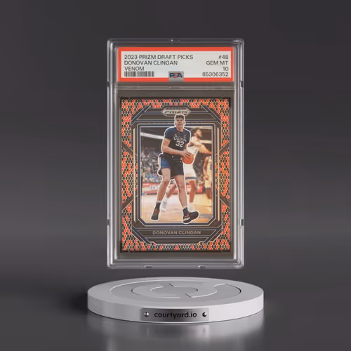 2023 Panini Prizm Draft Picks #48 Donovan Clingan - Venom Prizm (PSA 10 GEM MINT)