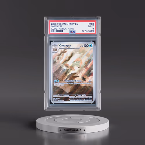 2023 Pokémon Mew EN-151 #180 Omanyte - Illustration Rare (PSA 9 MINT)
