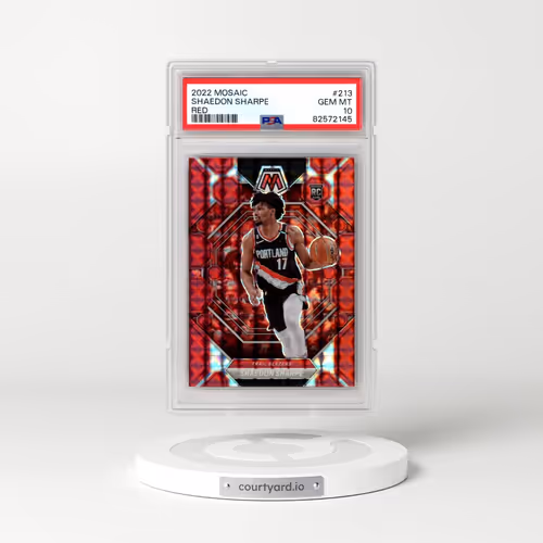 2022 Panini Mosaic #213 Shaedon Sharpe - Red (PSA 10 GEM MINT)