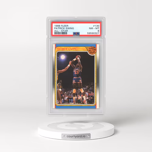 1988 Fleer #130 Patrick Ewing - All-Star (PSA 8 NM-MT)