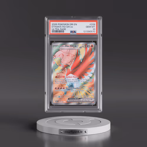 2025 Pokémon Dri EN-Destined Rivals #209 Ethan's HO-Oh EX - Holo Ultra Rare (PSA 10 GEM MINT)