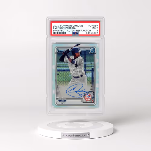 2020 Bowman Chrome Prospect Autographs #CPAEP Everson Pereira - Refractor (PSA 9 MINT)