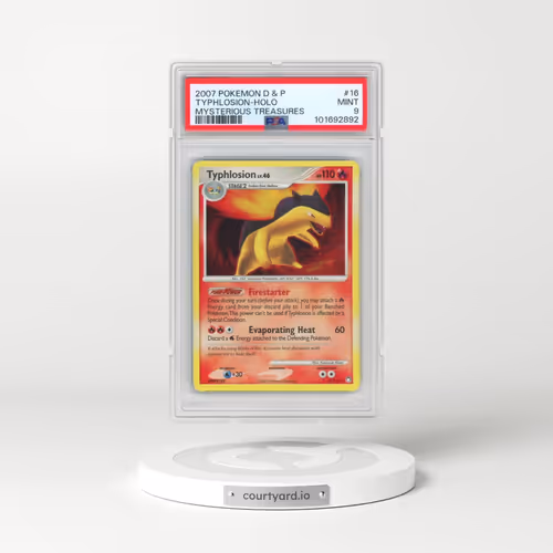 2007 Pokémon Diamond & Pearl Mysterious Treasures #16 Typhlosion - Holo (PSA 9 MINT)