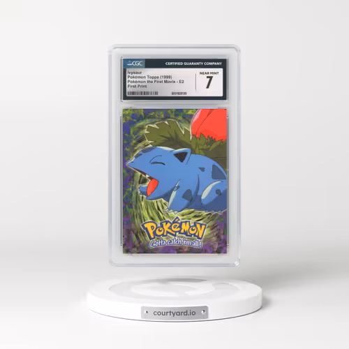 1999 Pokémon the First Movie #E2 No.02 Ivysaur - First Print (Blue Topps Logo) (CGC 7 NM)