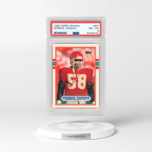 1989 Topps Traded #90T Derrick Thomas (PSA 8 NM-MT)