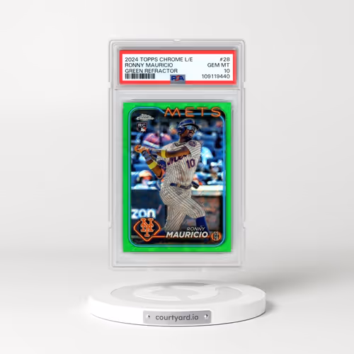 2024 Topps Chrome Logofractor Edition #28 Ronny Mauricio - Green Refractor (PSA 10 GEM MINT)