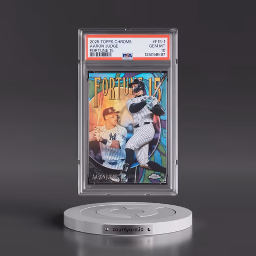 2025 Topps Chrome Fortune 15 #F15-1 Aaron Judge (PSA 10 GEM MINT)