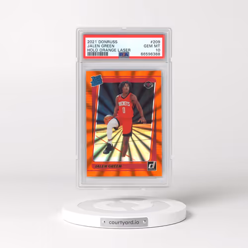 2021 Panini Donruss #209 Jalen Green - Holo Orange Laser (PSA 10 GEM MINT)