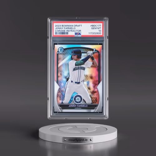 2023 Bowman Draft #BDC177 Jonny Farmelo - Chrome-Refractor (PSA 10 GEM MINT)
