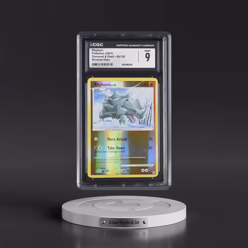 2007 Diamond & Pearl #95/130 Rhyhorn - Reverse Holo (CGC 9 MINT)