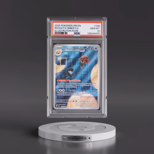 2025 Pokémon Dri EN-Destined Rivals #198 Team Rocket's Orbeetle - Illustration Rare (PSA 10 GEM MINT