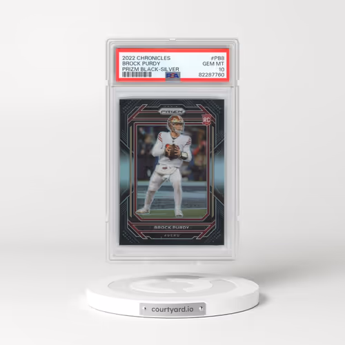 2022 Panini Chronicles Prizm Black #PB8 Brock Purdy - Silver (PSA 10 GEM MINT)