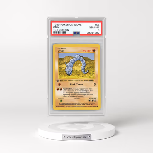 1999 Pokémon Game #56 Onix - 1st Edition (PSA 10 GEM MINT)