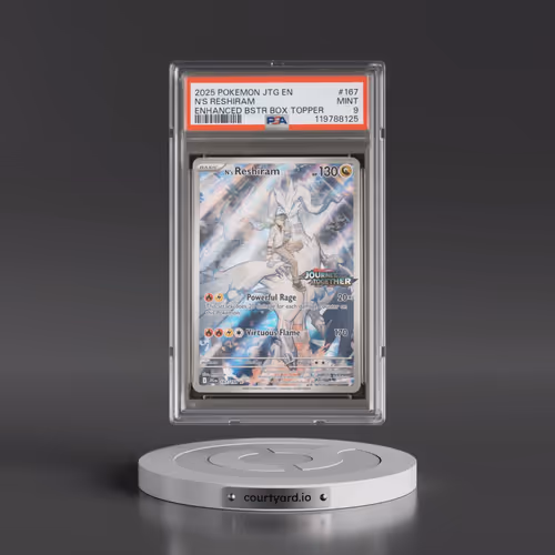 2025 Pokémon Jtg EN-Journey Together #167 N's Reshiram - Enhanced Booster Box Topper (PSA 9 MINT)