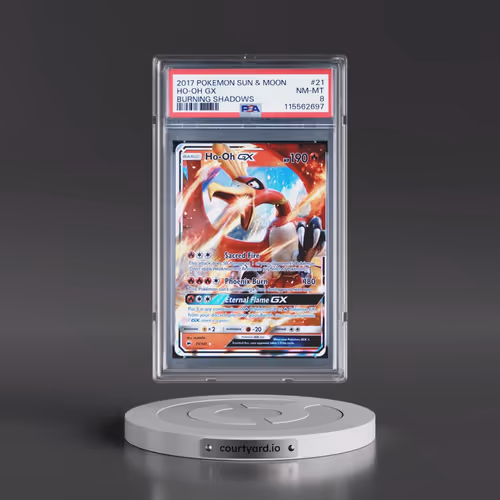 2017 Pokémon Sun & Moon Burning Shadows #21 HO-Oh GX - Holo (PSA 8 NM-MT)