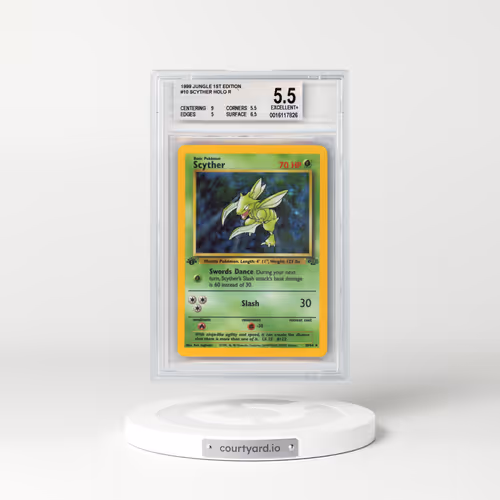 1999 Jungle #10 Scyther - 1st Edition Holo (BGS 5.5 EX+)