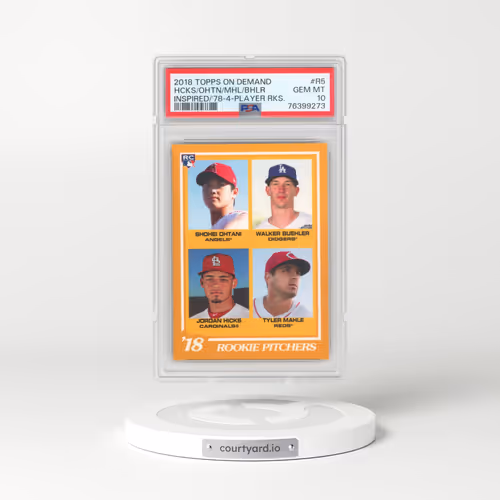 2018 Topps on Demand Inspired By 1978 4-Player Rookies #R5 Jordan Hicks/Shohei Ohtani/Tyler Mahle/Wa