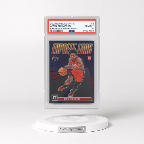2023 Panini Donruss Optic Express Lane #2 Amen Thompson - Purple (PSA 10 GEM MINT)