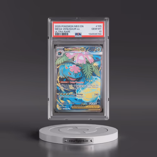 2025 Pokémon Meg EN-Mega Evolution #155 Mega Venusaur EX - Holo Ultra Rare (PSA 10 GEM MINT)