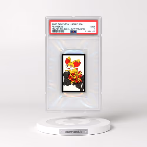 2016 Pokémon Hanafuda Mario Pikachu Fennekin - September (PSA 9 MINT)