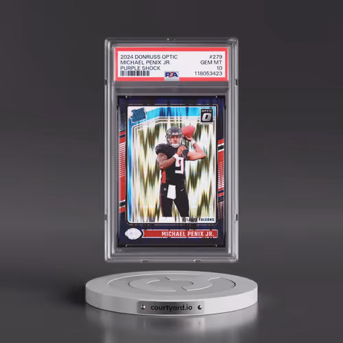 2024 Panini Donruss Optic #279 Michael Penix Jr. - Purple Shock (PSA 10 GEM MINT)