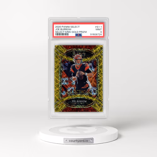 2020 Panini Select Select1ons #S1-1 Joe Burrow - Gold Prizm (PSA 9 MINT)