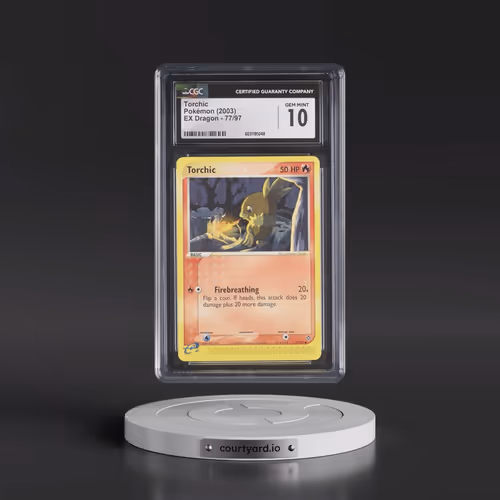 2003 EX Dragon (2003 Copyright, w/ "e" Symbol) #77/97 Torchic (CGC 10 GEM MINT)